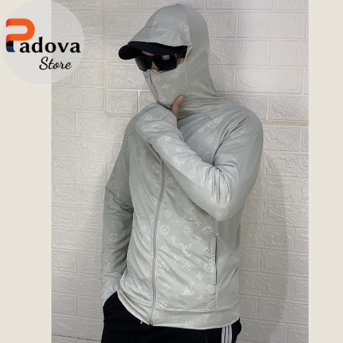 Áo Chống Nắng Nam LV – 3D vải co giãn logo dập vân nổi, trùm kín đầu, che kín mặt thay khẩu trang cực tốt PADOVA – PV01 | BigBuy360 - bigbuy360.vn