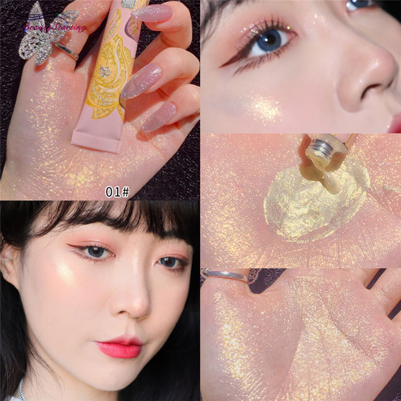 (hàng Mới Về) Kem Bắt Sáng Dạng Lỏng Chống Thấm Nước Màu Vàng Đồng Sáng Bóng | BigBuy360 - bigbuy360.vn