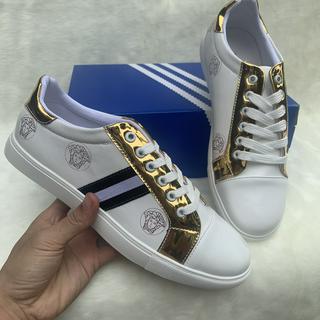 Giày thể thao sneaker nam + nữ trắng kẻ sọc