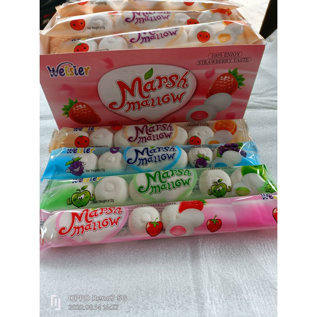 [ Quà tặng ] Combo 20 gói kẹo bông mashmalow / Kẹo bông bánh bao nhân trái cây/ kẹo bông sữa ăn vặt siêu ngon
