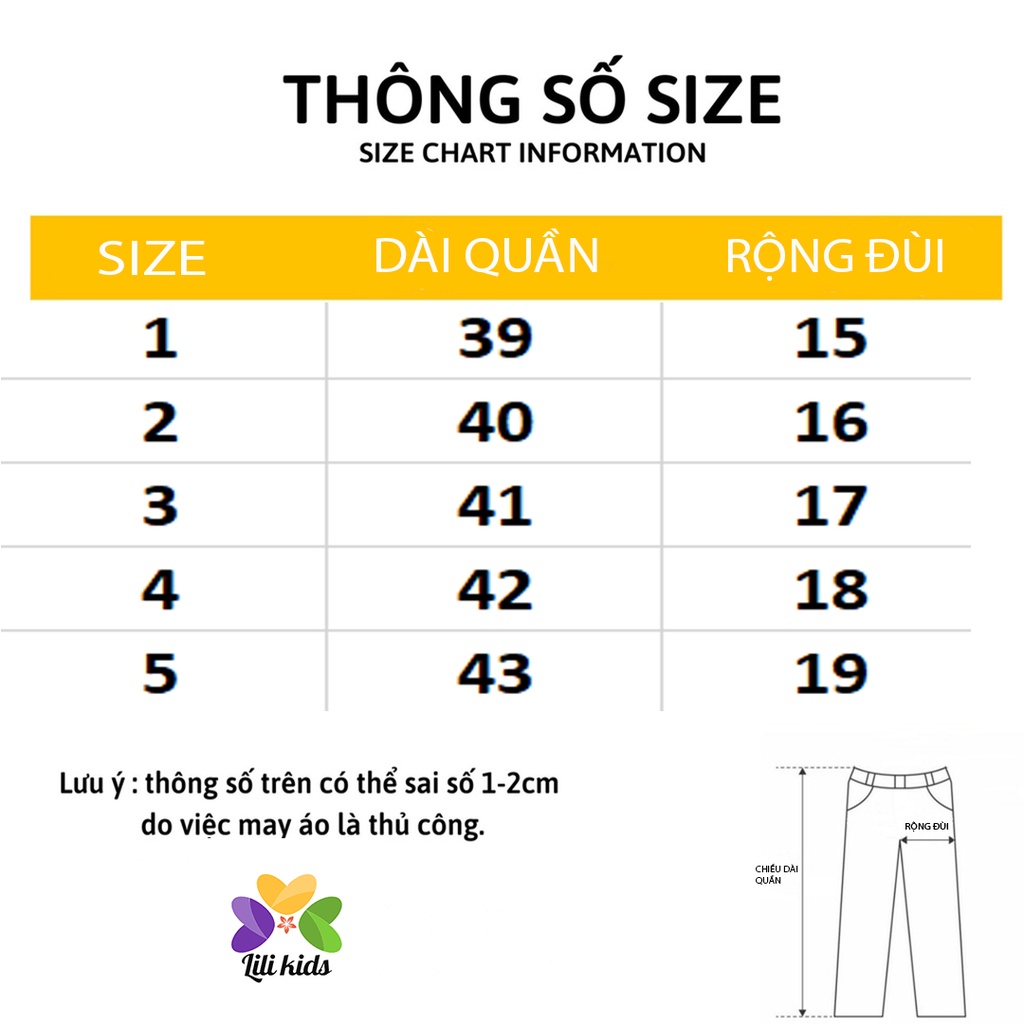Quần thun gân len tăm legging cho bé trai bé gái LILIKIDS Quần dài bé trai bé gái thun gân tăm QCD14