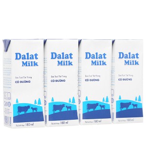 [Mã GROSALE55 giảm 8% đơn 500K] THÙNG 48 HỘP SỮA ĐÀ LẠT MILK CÓ ĐƯỜNG/ ÍT ĐƯỜNG/ KHÔNG ĐƯỜNG 180ML