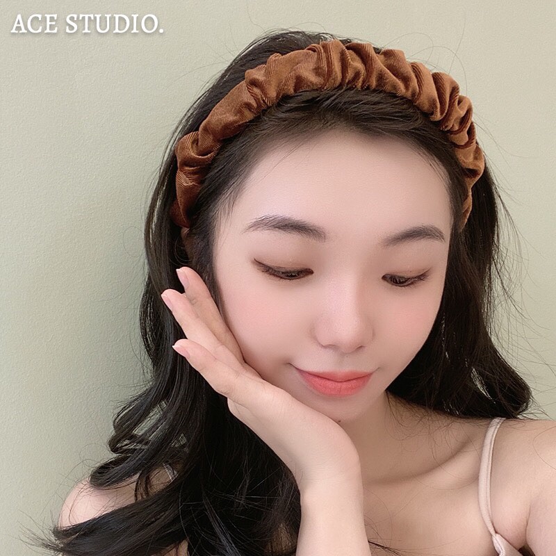 Bờm tóc nhung kiểu dáng nhún dịu dàng BT54