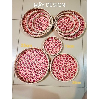 Mẹt tre đan hoa văn đẹp (size 35cm)