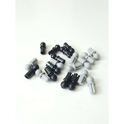 Gạch Lego Technic có trục và đầu bi / Lego Part 6628, 6628a, 2736: Technic, Pin with Friction Ridges and Tow Ball