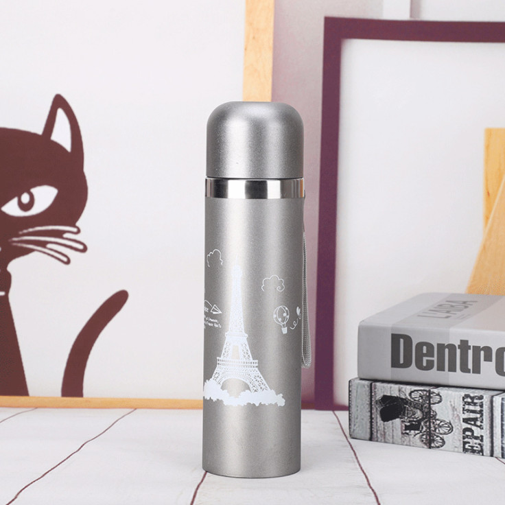 Bình Giữ Nhiệt 500ml Hình Tháp Eiffel Thiết Kế Đơn Giản Tinh Tế
