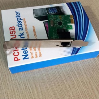 Card mạng RJ45 1000 Mbps chính hãng Veggieg V-PC01 chíp RTL8111F, Card Lan H61 pci express thường