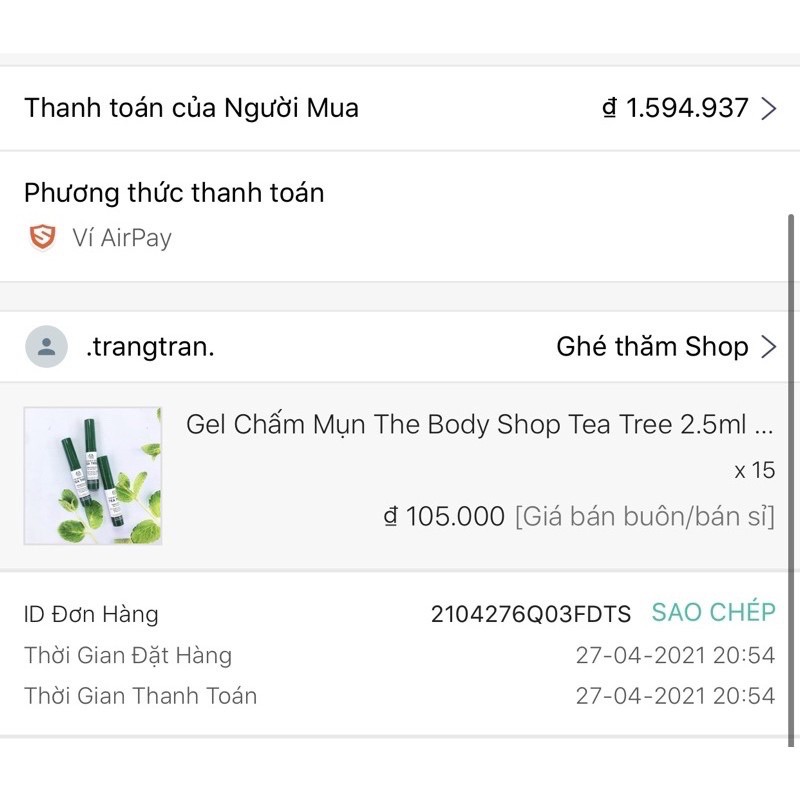 Set 5 Thanh Chấm Mụn The Body Shop Tea Tree 2.5ml chính hãng Anh | BigBuy360 - bigbuy360.vn