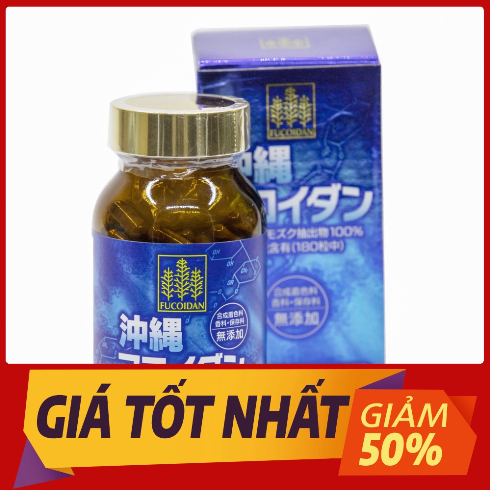 SIÊU KHUYẾN MÃI  Viên uống tảo Fucoidan Okinawa xanh hỗ trợ ung thư 180 viên Nhật Bản ....