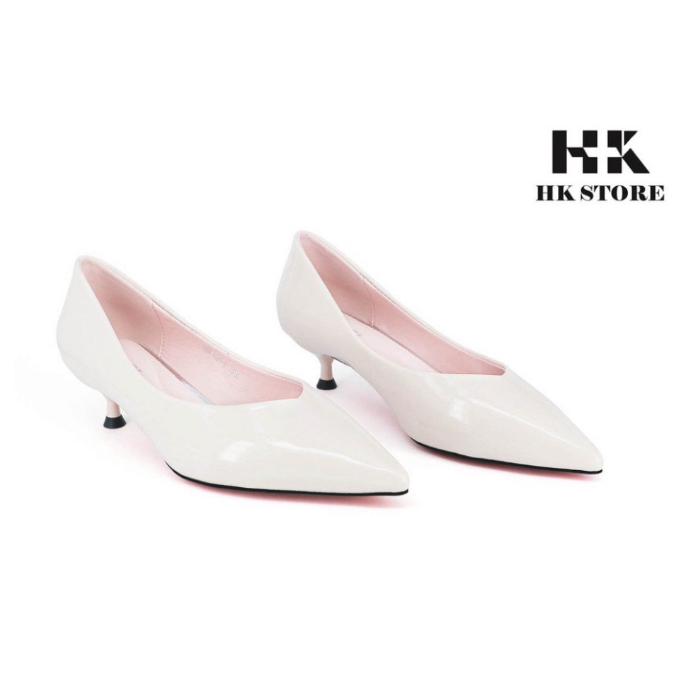 Giày công sở nữ ❤️ HK.STORE ❤️ da bò cao cấp gót nhọn 3 phân cực xinh, da bóng sạch sẽ và cực dễ mix đồ thời trang.
