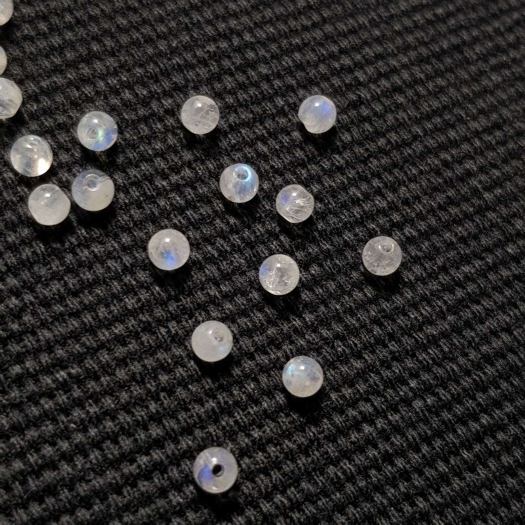 [1 hạt][Moonstone] Hạt lẻ đá moonstone tròn 3mm