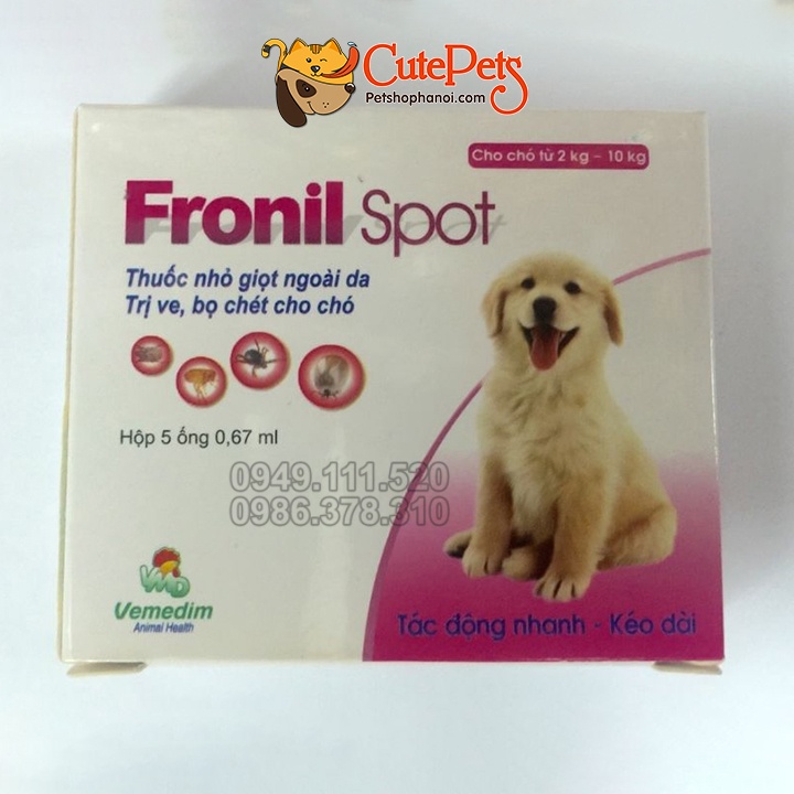 Fronil spot, Trị bọ nhỏ gáy cho thú cưng - Phụ kiện thú cưng Hà nội