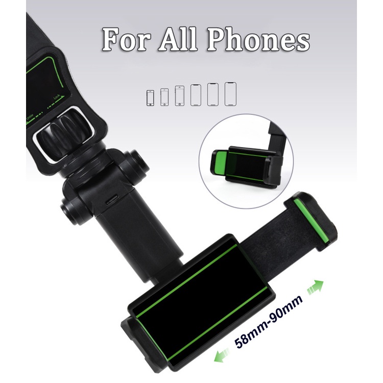 Giá Đỡ Điện Thoại Kẹp Gương Chiếu Hậu Gắn Sau Ghế Ô Tô Đa Năng