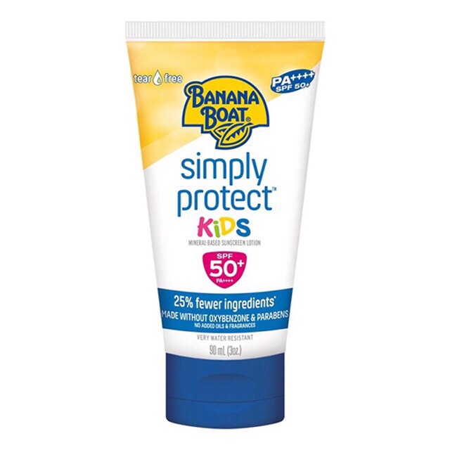 Kem Chống Nắng Cho Trẻ Em Banana Boat Simply Protect Kids SPF50 90ml