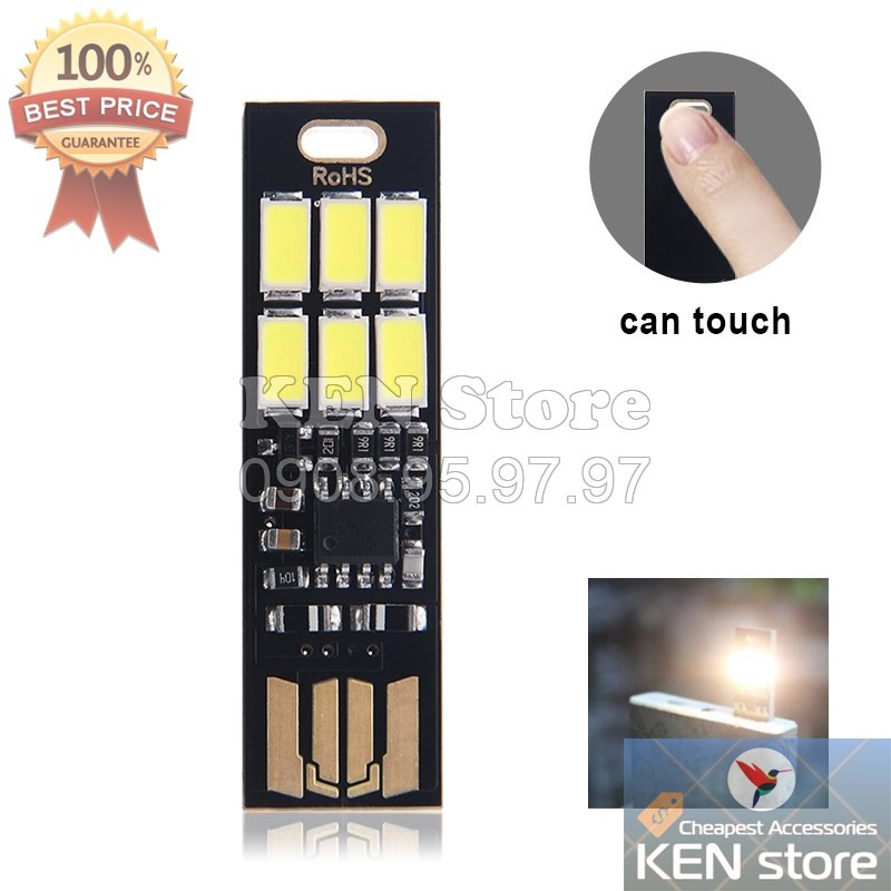 Đèn led, bóng led USB siêu sáng cảm ứng chạm tắt/mở/tăng/giảm độ sáng