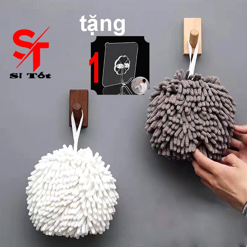 Khăn lau tay nhà bếp phòng tắm hình quả bồng thấm hút nhanh gọn nhẹ treo tường