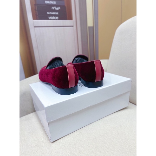 Giày tây lười nam da thật cao cấp lớp ngoài nhung sang trọng thương hiệu Versace cao cấp