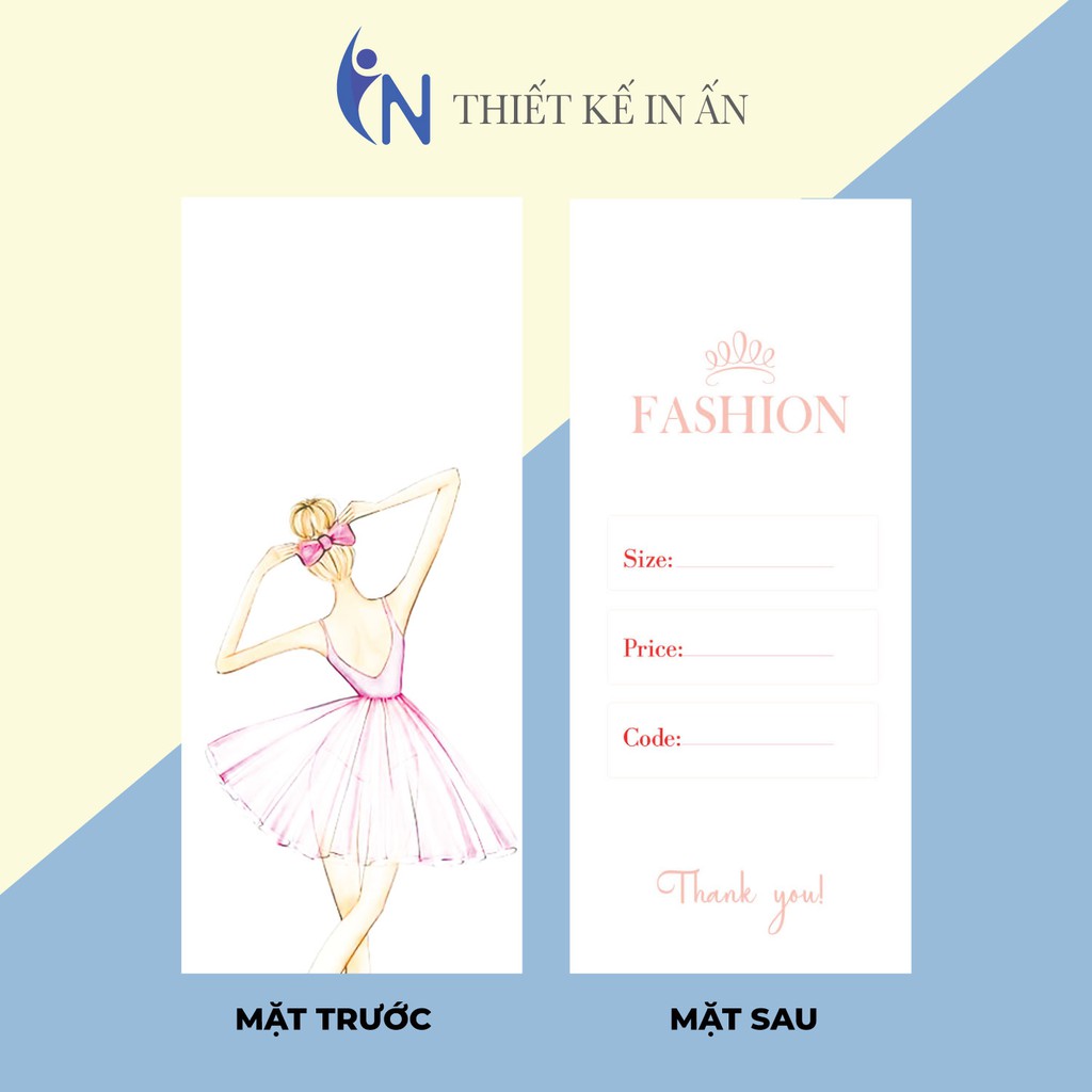 NHÃN MÁC TAG QUẦN ÁO giúp nâng cao thương hiệu quần áo - Giấy bìa cứng sang trọng 100 cái mẫu 34