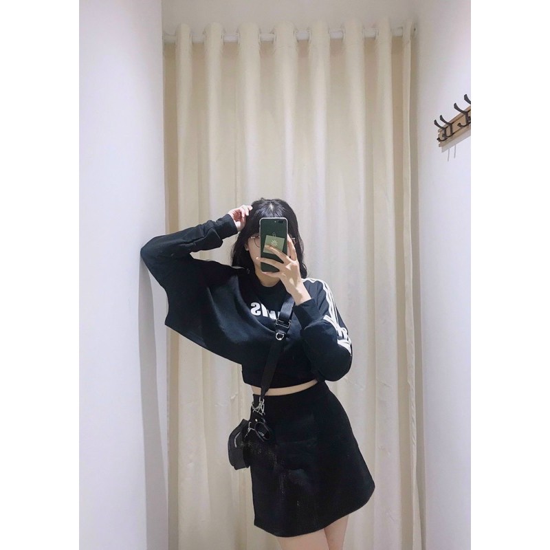 Set thể thao 3 món Áo croptop + áo dây + chân váy