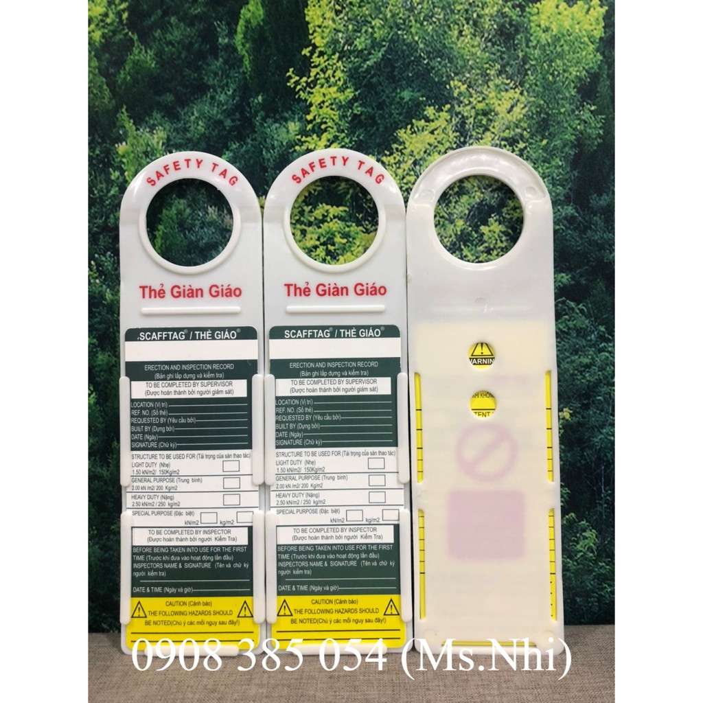 Thẻ dàn giáo công trình Scaf fold Tag