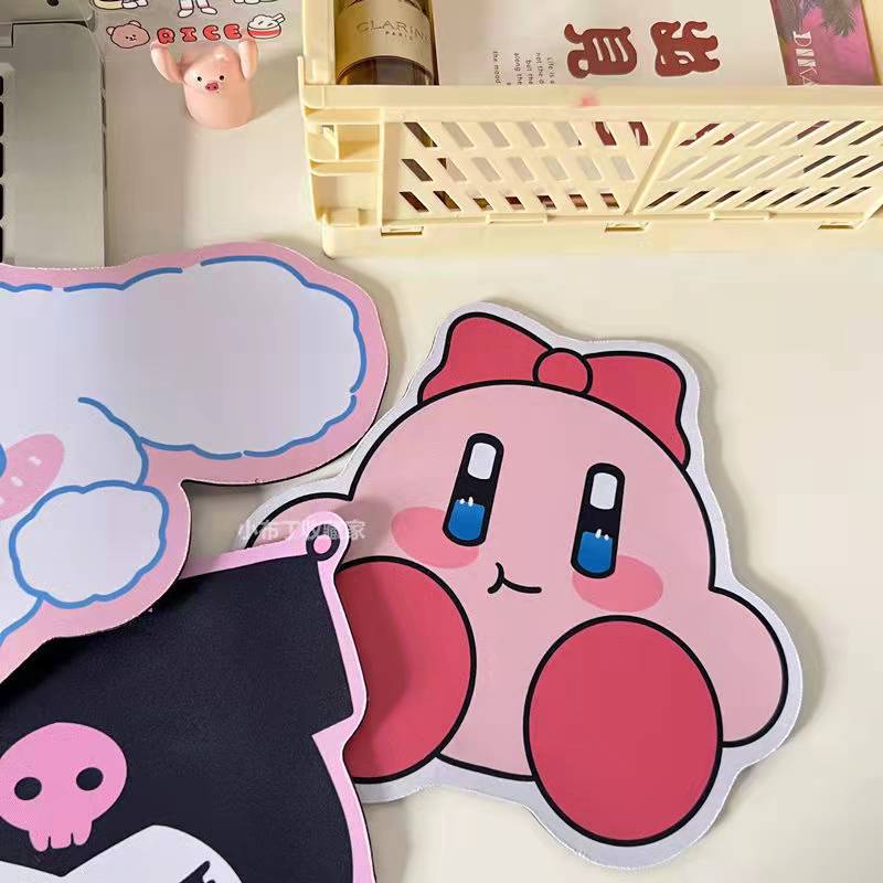 Miếng Lót Chuột Bàn Phím Máy Tính In Hoạt Hình Sanrio Kirby Kuromi Dễ Thương Chống Trượt