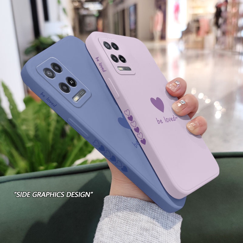 Ốp Điện Thoại Mềm Họa Tiết Trái Tim Đơn Giản Sáng Tạo Cho OPPO A54 A74 A33 A53 2020 A52 A72 A92 4G 5G