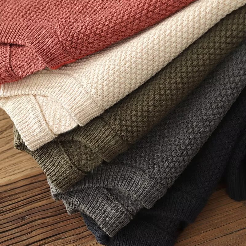 Áo sweater Cổ Tròn Dáng Rộng Phong Cách vintage Nhật Bản Cho Nam Giới