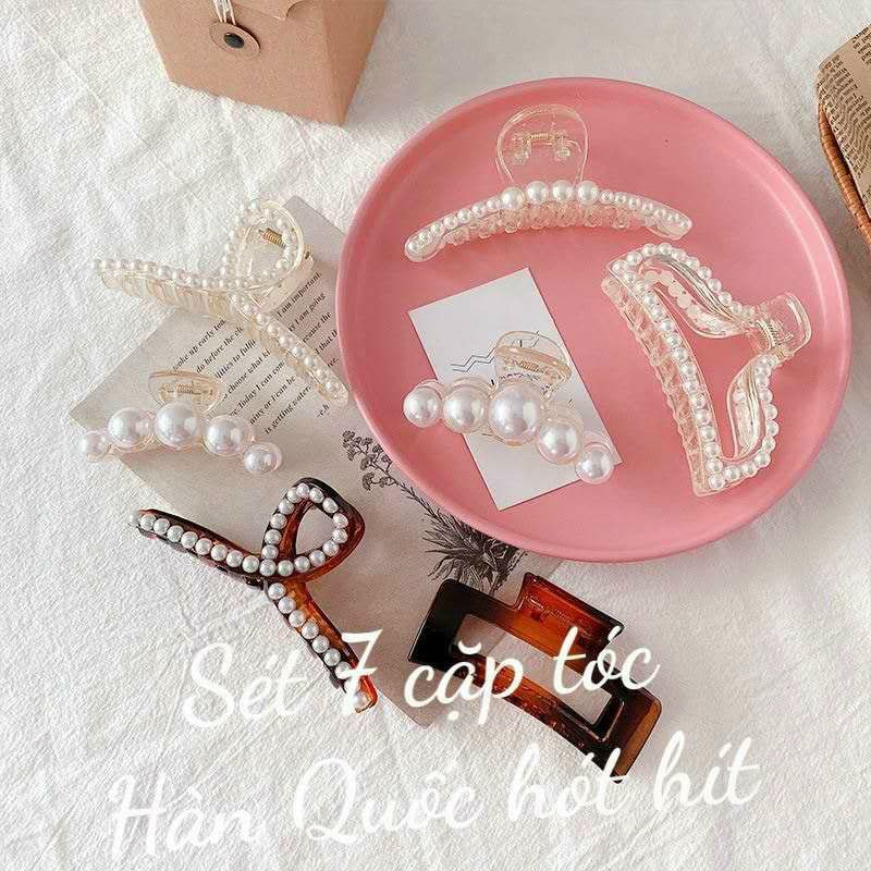 PVN22254 Set 7 kẹp tóc phong cách Hàn Quốc cho nữ T2