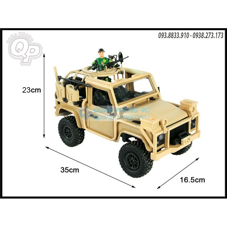 Xe điều khiển có đèn led MN-96 RSOV 1/12 2.4G 4WD Crawler RC Car Cavalry Jeep Vehicle