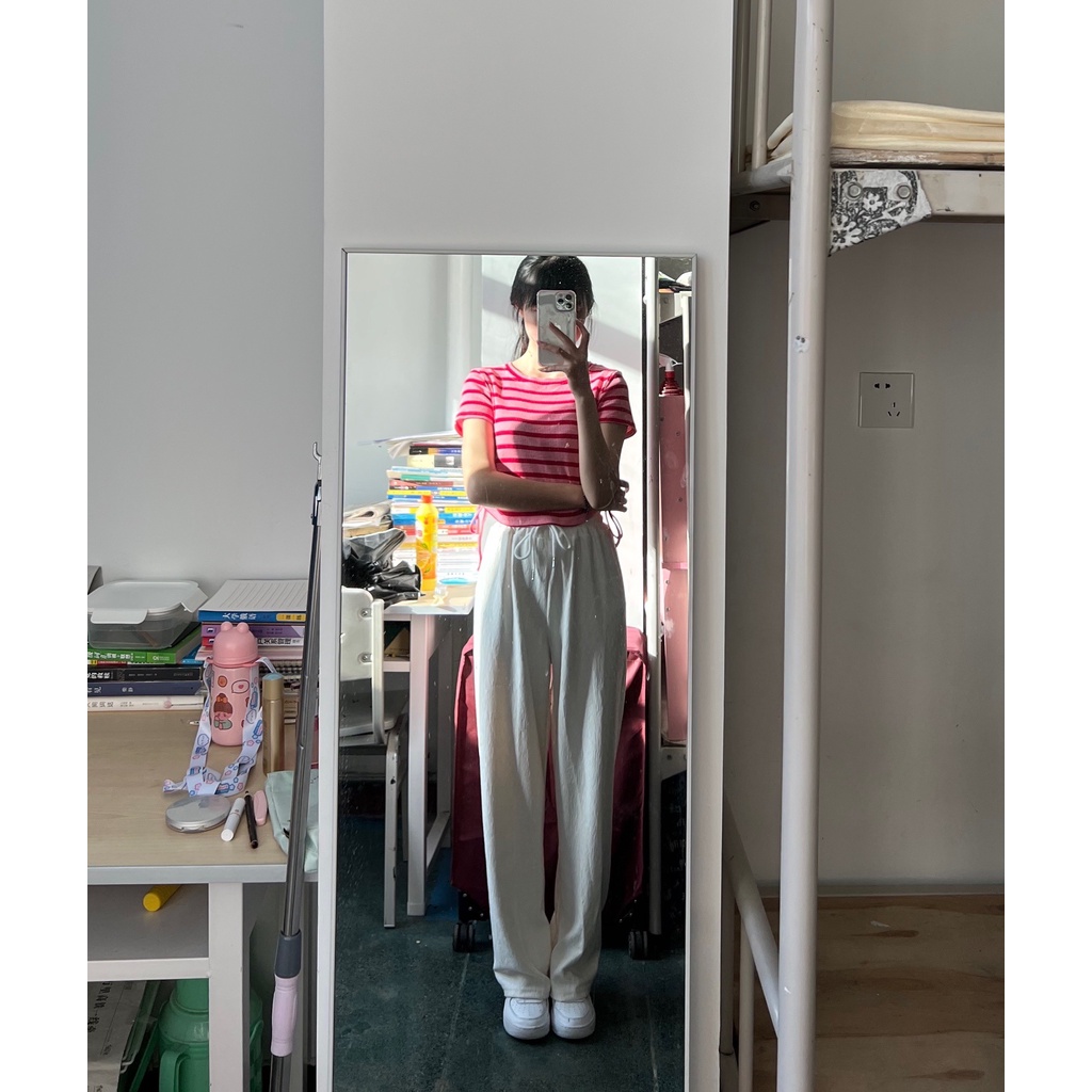 Quần dài thể thao Xiaozhainv lưng cao ống đứng thời trang mùa hè cho nữ