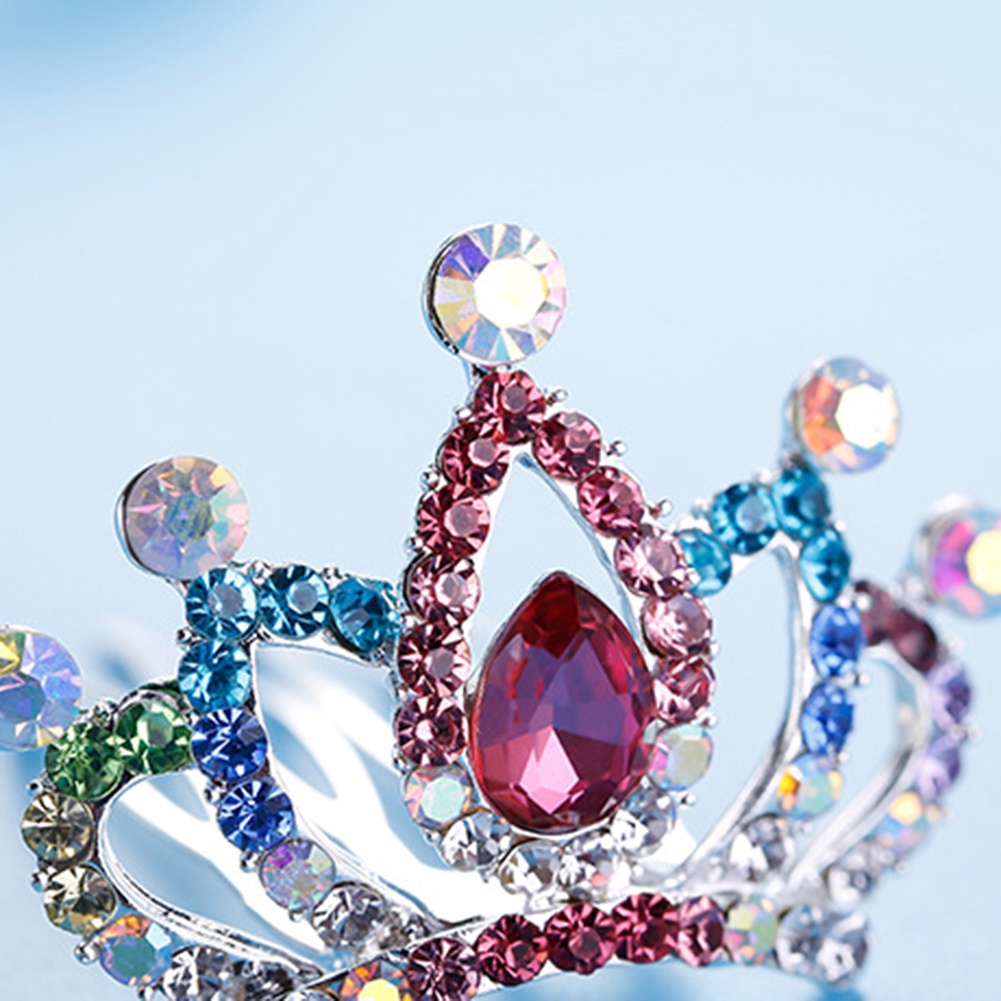 Lược Cài Tóc Hình Vương Miện Đính Đá Lấp Lánh