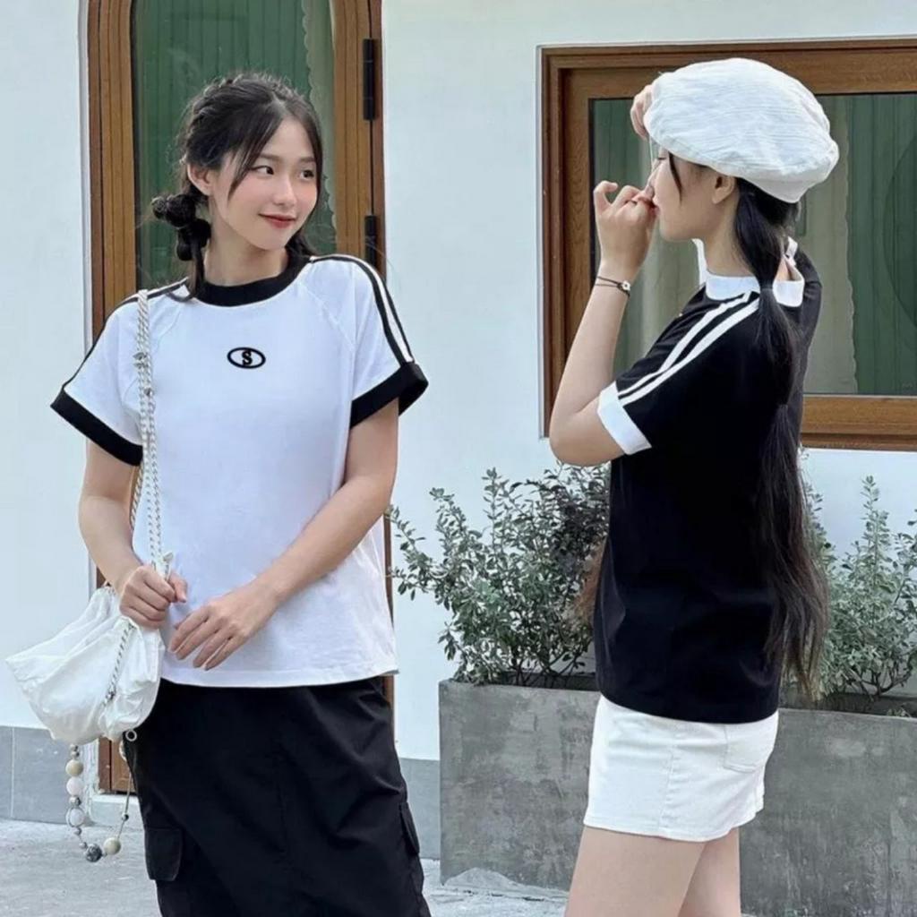 Áo babytee cổ tròn phối sọc trẻ trung - 247store.vn - Aobabytee866_P2K1