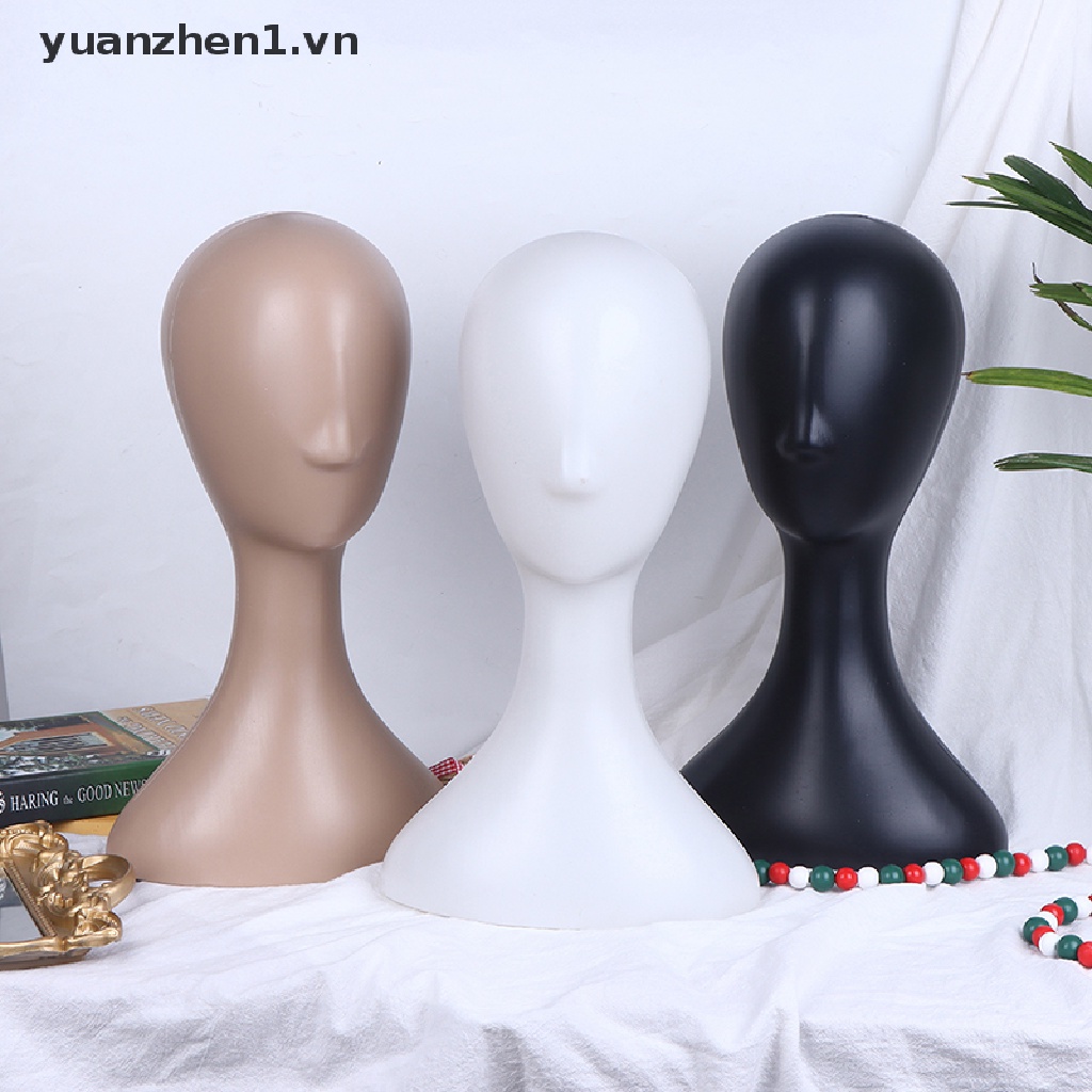 Mô Hình Đầu Ma Nơ Canh Nữ Bằng Nhựa Trưng Bày Tóc Giả Mũ
