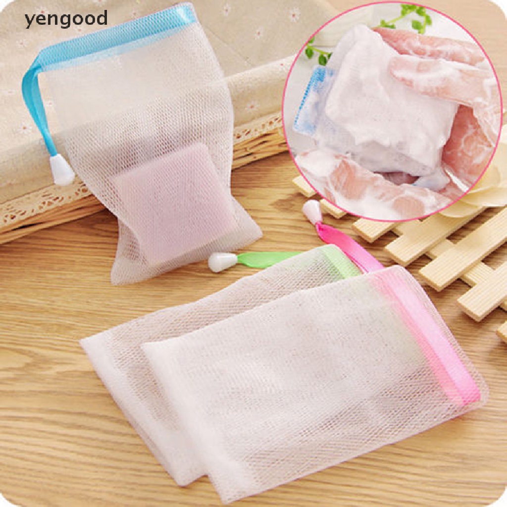 [Hàng mới về] Set 10 túi lưới tạo bọt xà phòng chăm sóc da dễ dàng tiện dụng