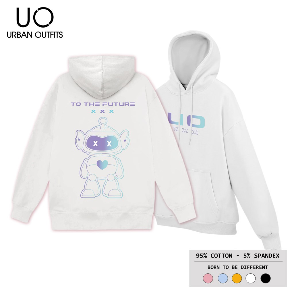 Áo Hoodie Nam Nữ Form Rộng URBAN OUTFITS In To The Future UO HOO02 Chui Đầu Thun Cotton Nỉ Local Brand