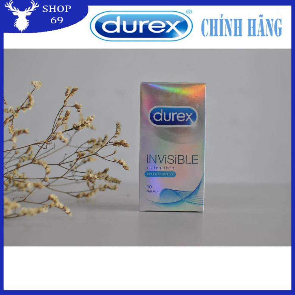 (Che tên) (BAO CAO SU MỎNG NHẤT THẾ GIỚI) Bao cao su DUREX INVISIBLE mỏng, an toàn, uy tín