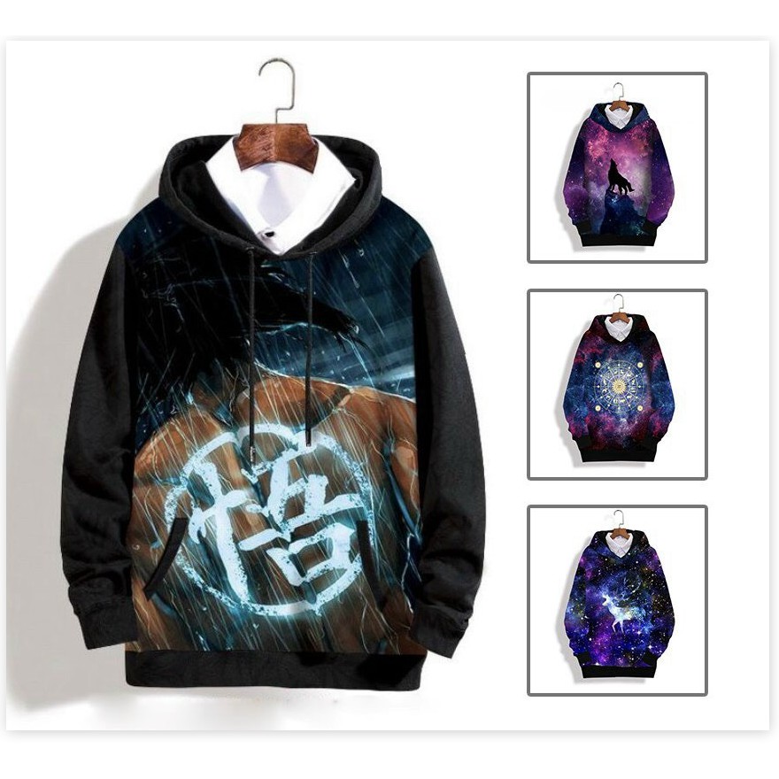 ÁO HOODIE NAM NỮ HỌA TIẾT 3D LONG HẠC GIÁNG THẾ