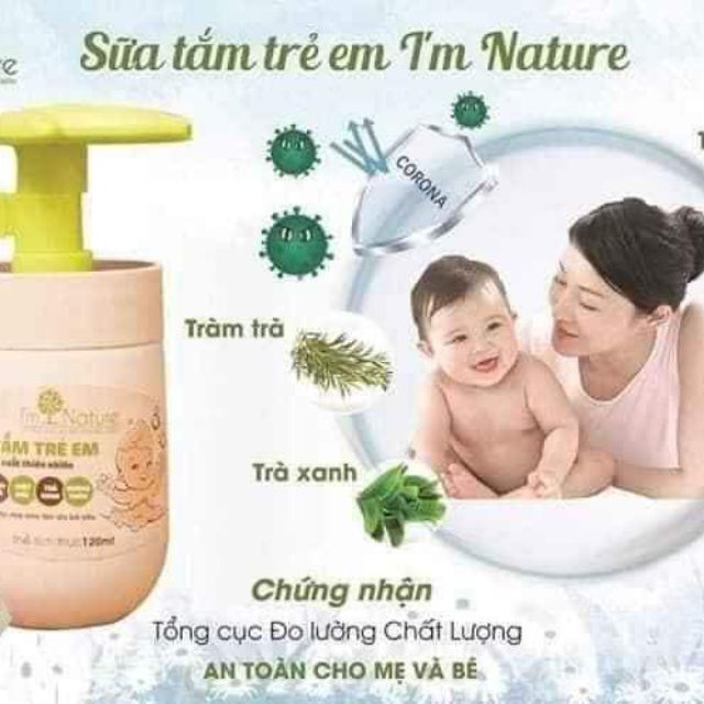 SỮA TẮM TRẺ EM I'M NATURE - LẮNG NGHE LÀN DA MỎNG MANH CỦA BÉ