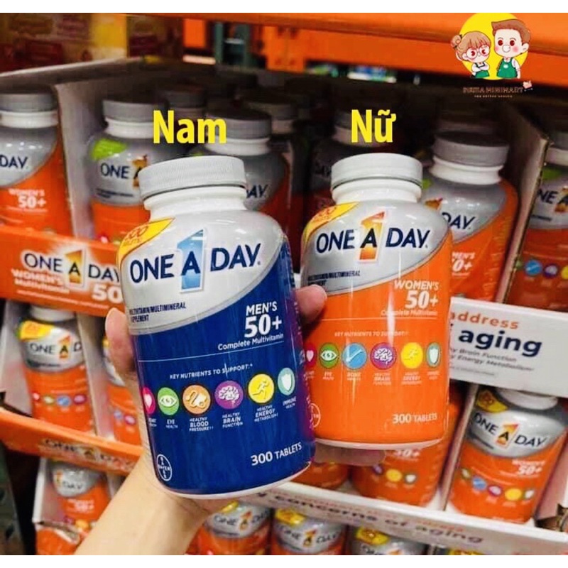 Date/2025 Viên Uống One A Day Men 50+ Lọ 300 viên