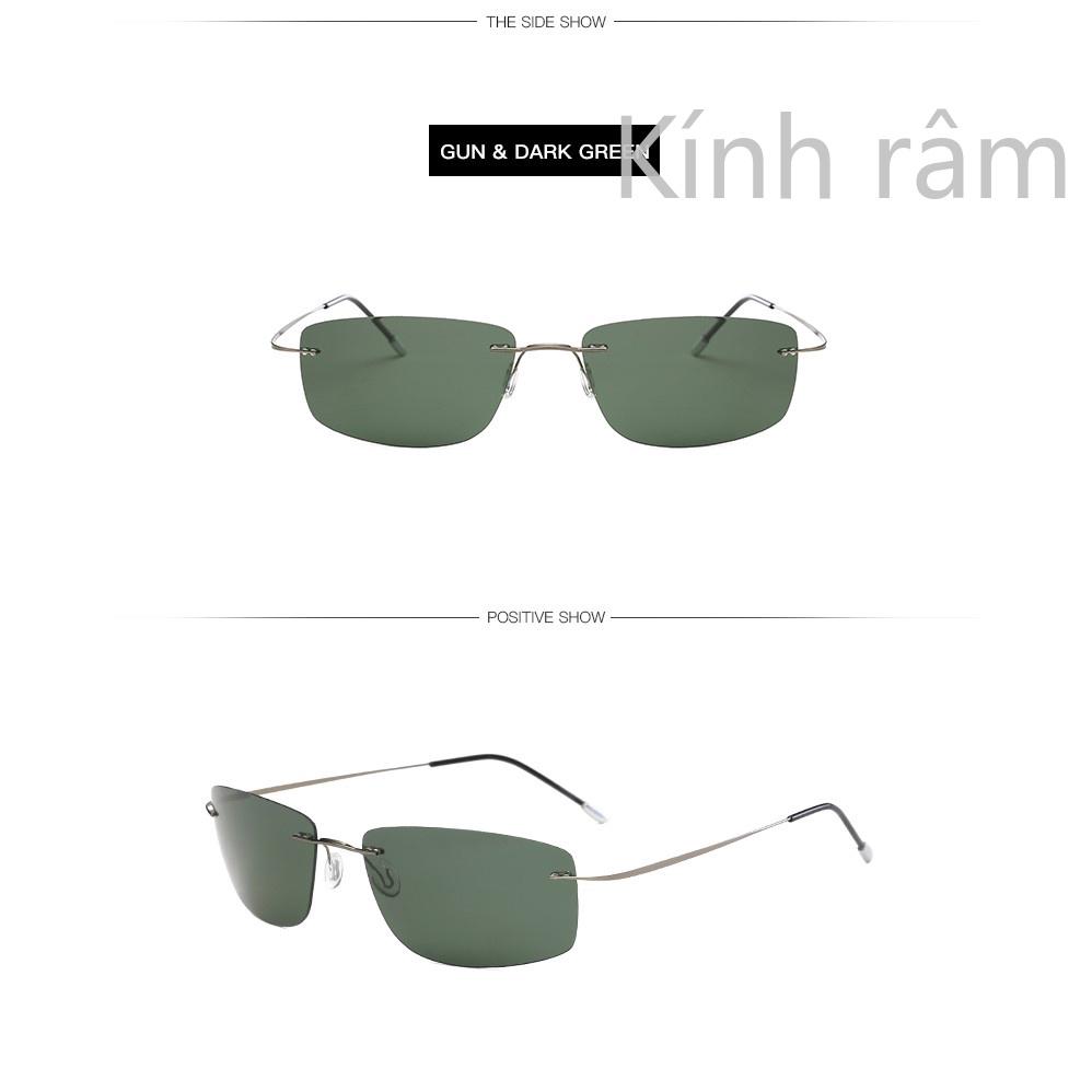Kính mát gọng mỏng có tròn phân cực cho nam