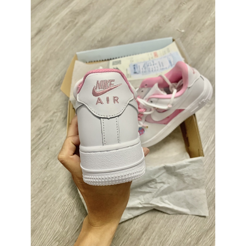 GIÀY NỮ AF1 LV TRẮNG HỒNG LAI AU SC BẢN MỚI NHẤT [ Full Box + Free Ship ]