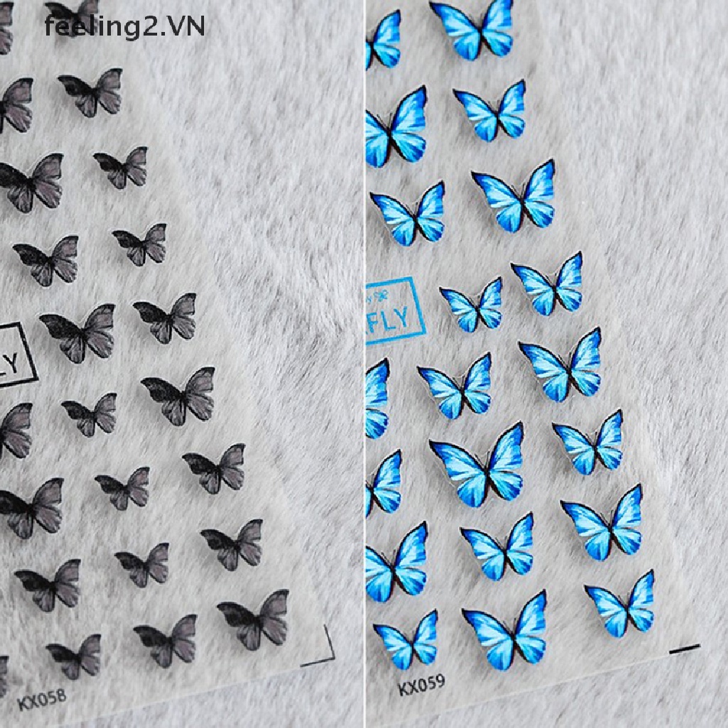 Cánh Bướm 5D Trang Trí Móng Tay