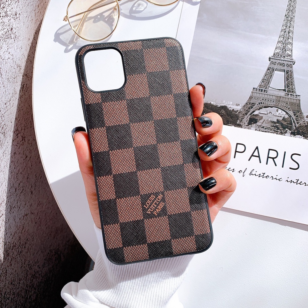 ỐP LƯNG DA IMD DÀNH CHO IPHONE HỌA TIẾT CARO - N2767