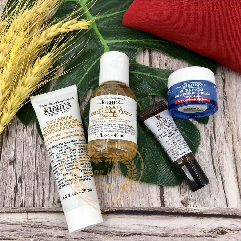 set Dưỡng Cho Da Hỗn Hợp Dầu Kiehl's/Kiehls 4 Món mini
