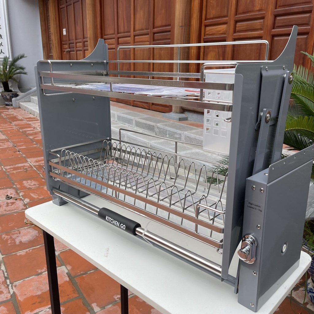 Giá Bát Đĩa Nâng Hạ Thông Minh Kitchengo INOX 304 Chính Hãng Thế Hệ Mới Hot Nhất 2022