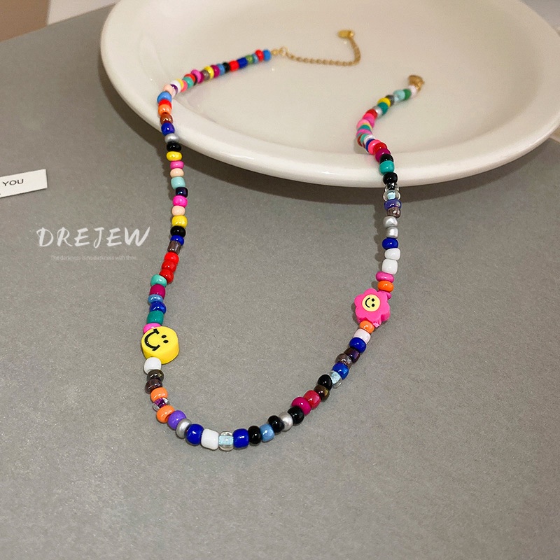 DREJEW Dây chuyền mặt tnhiều màu dễ thương ngọt ngào thời trang cho nữ