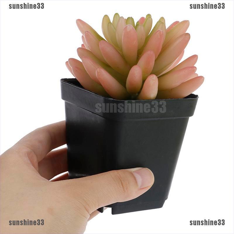 Set 5 chậu cây bằng nhựa hình vuôn dùng để trồng cây để bàn máy tính