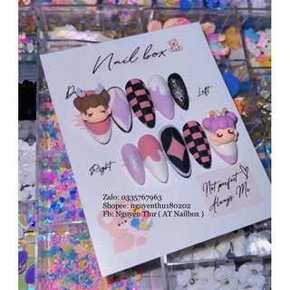Nailbox thiết kế - Nailbox kẻ họa tiết đáng yêu