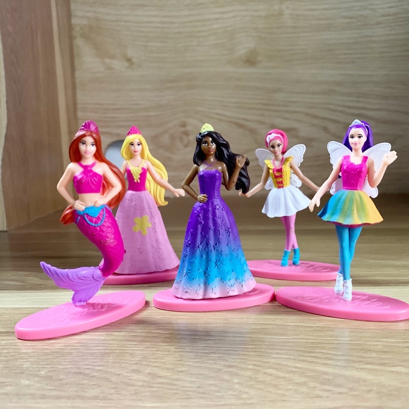 Búp bê Công chúa Barbie mini làm phụ kiện trang trí 7cm