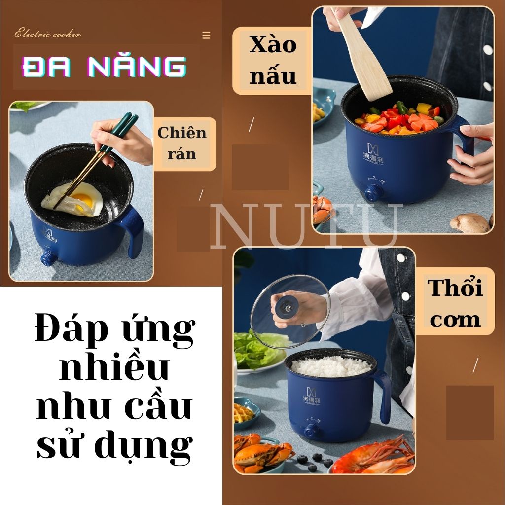 Nồi Lẩu Điện Mini 2 Tầng Tiện Lợi, Bếp Điện Đa Năng Phục Vụ Nhiều Nhu Cầu